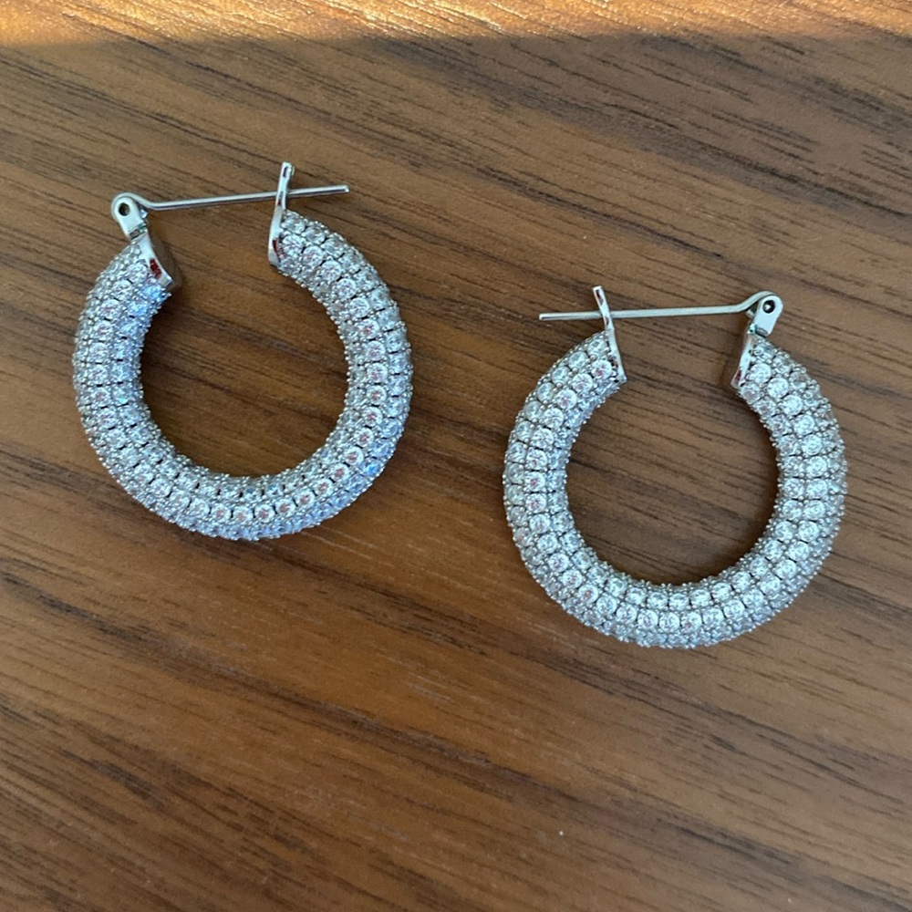 Luv AJ Pave Baby Amalfi Hoops